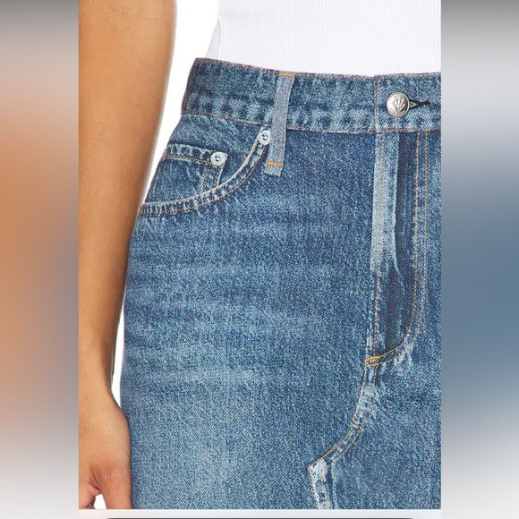 NWT RAG & BONE LIQUID MIRAMAR CLARA MIDI SKIRT IN CAMERON - Picture 6 of 10